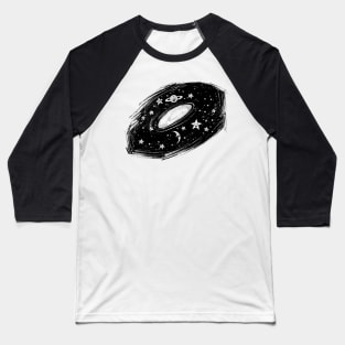 vintage fun space galaxy solar system with faces Baseball T-Shirt